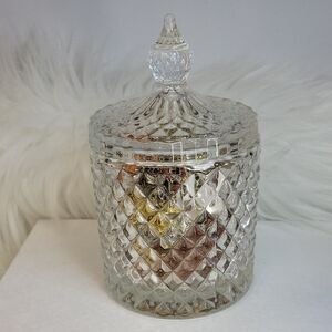 Glass Jar with Lid Filled With Earrings